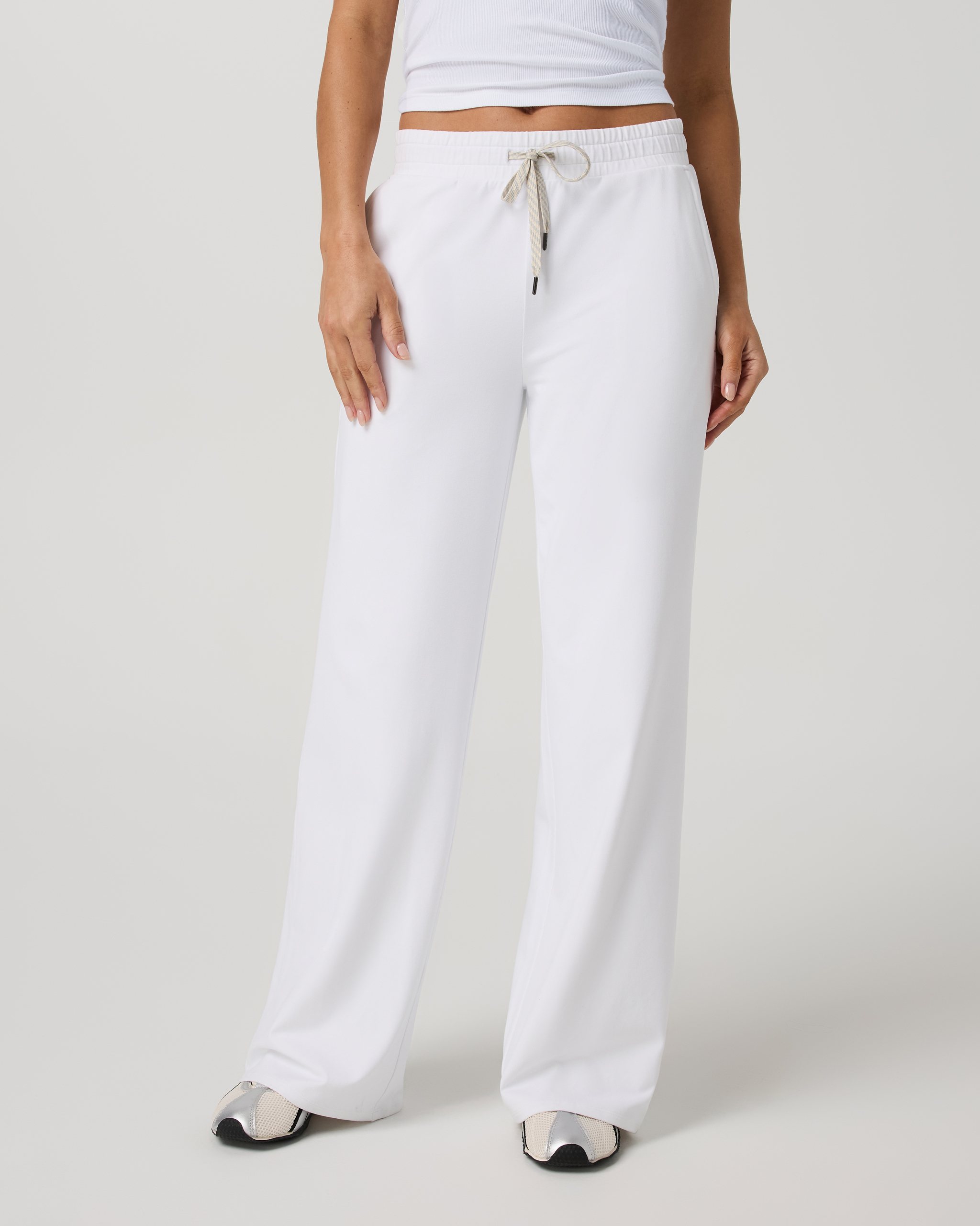 Halo Essential Wideleg Pant | White - Image 2