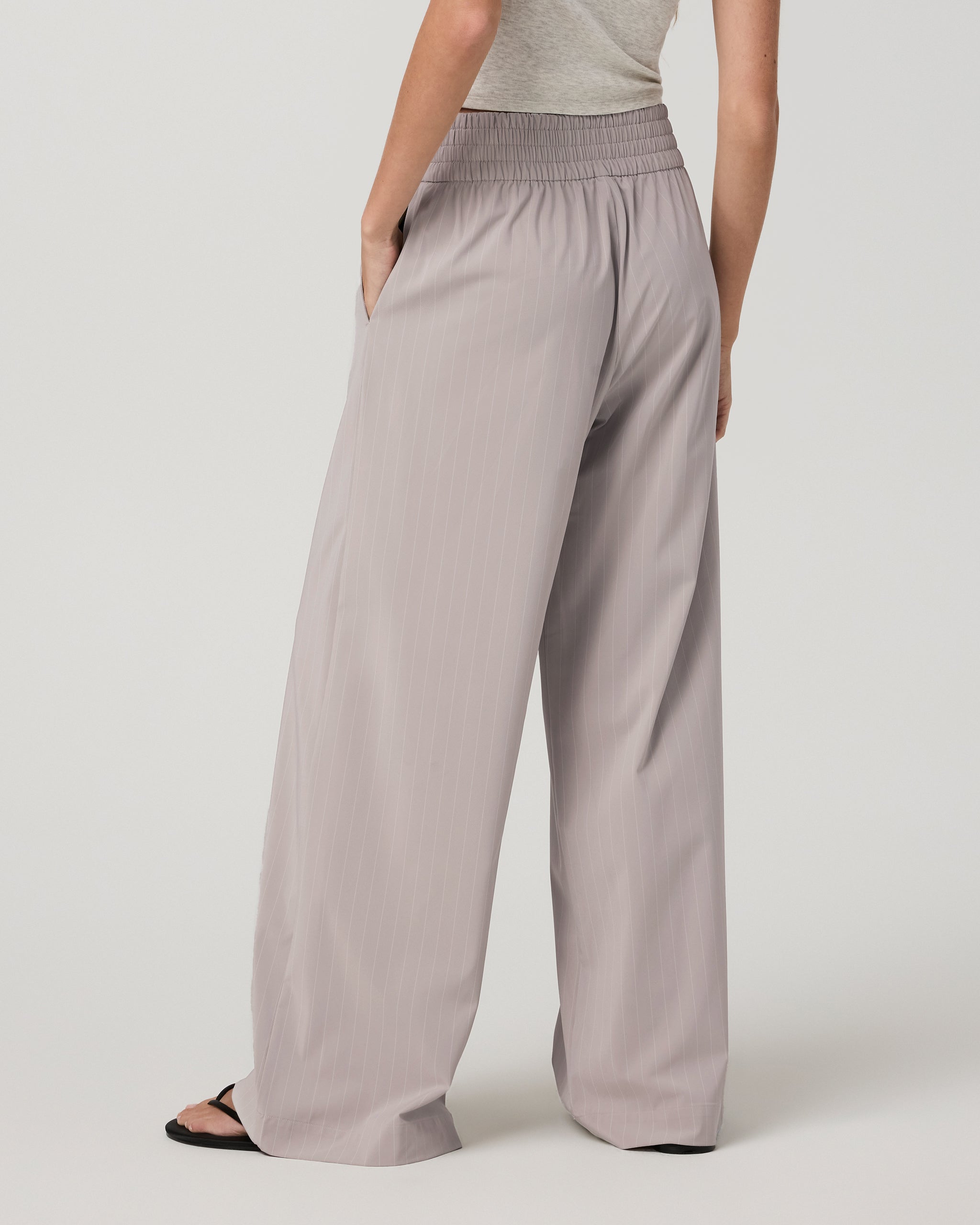 Villa Pinstripe Wideleg - Long | Suede Pinstripe - Image 3
