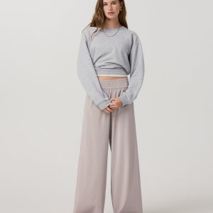 Villa Pinstripe Wideleg - Short | Suede Pinstripe