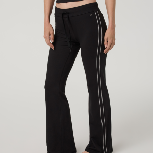Halo Low Rise Slim Flare Retro Pant | Solid Black