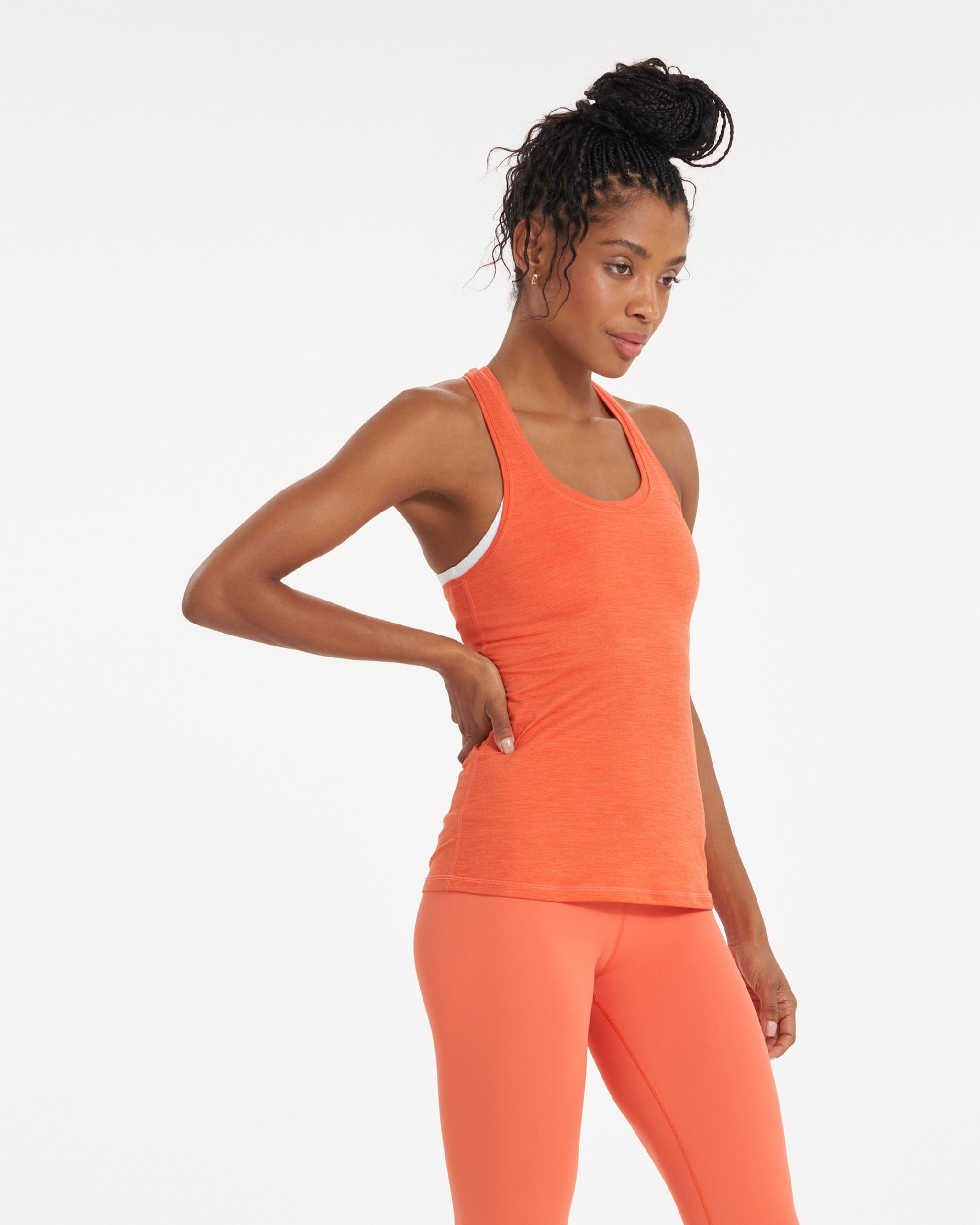 Lux Performance Tank | Grapefruit Heather - Image 2