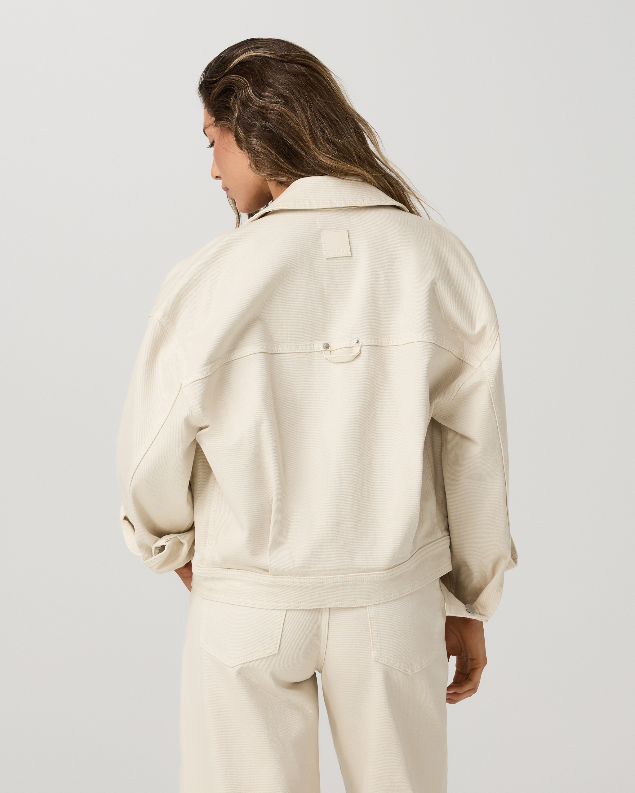 Women's Vuori Vintage Oversized Denim Jacket | Bone Denim - Image 3