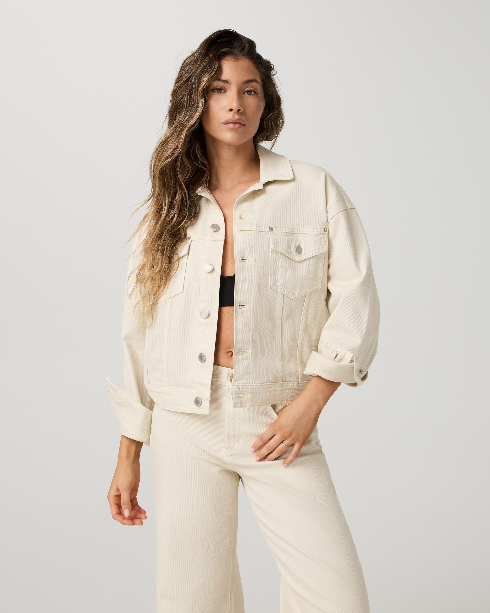 Women's Vuori Vintage Oversized Denim Jacket | Bone Denim - Image 2