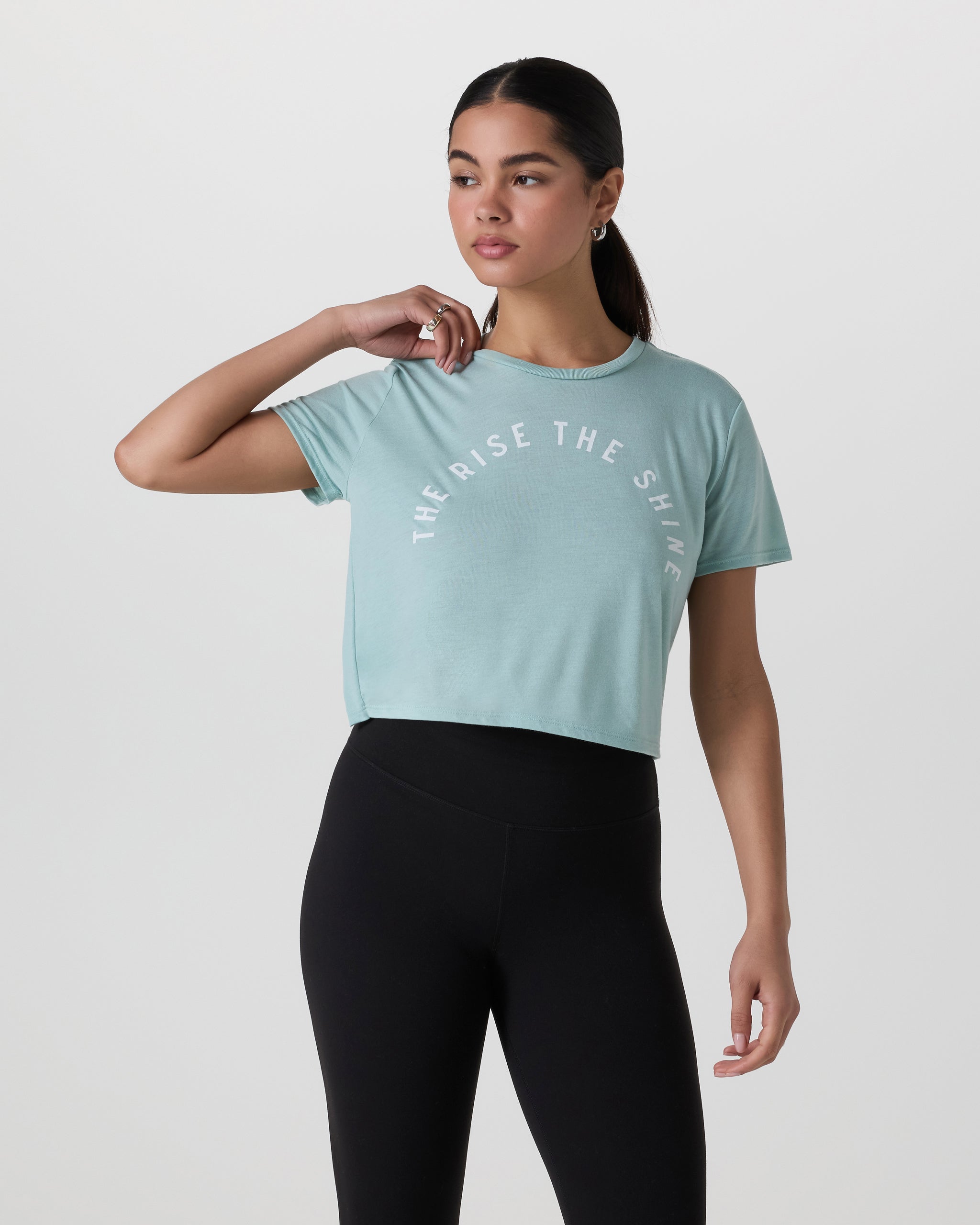 The Rise The Shine Tee | Dusty Blue - Image 4