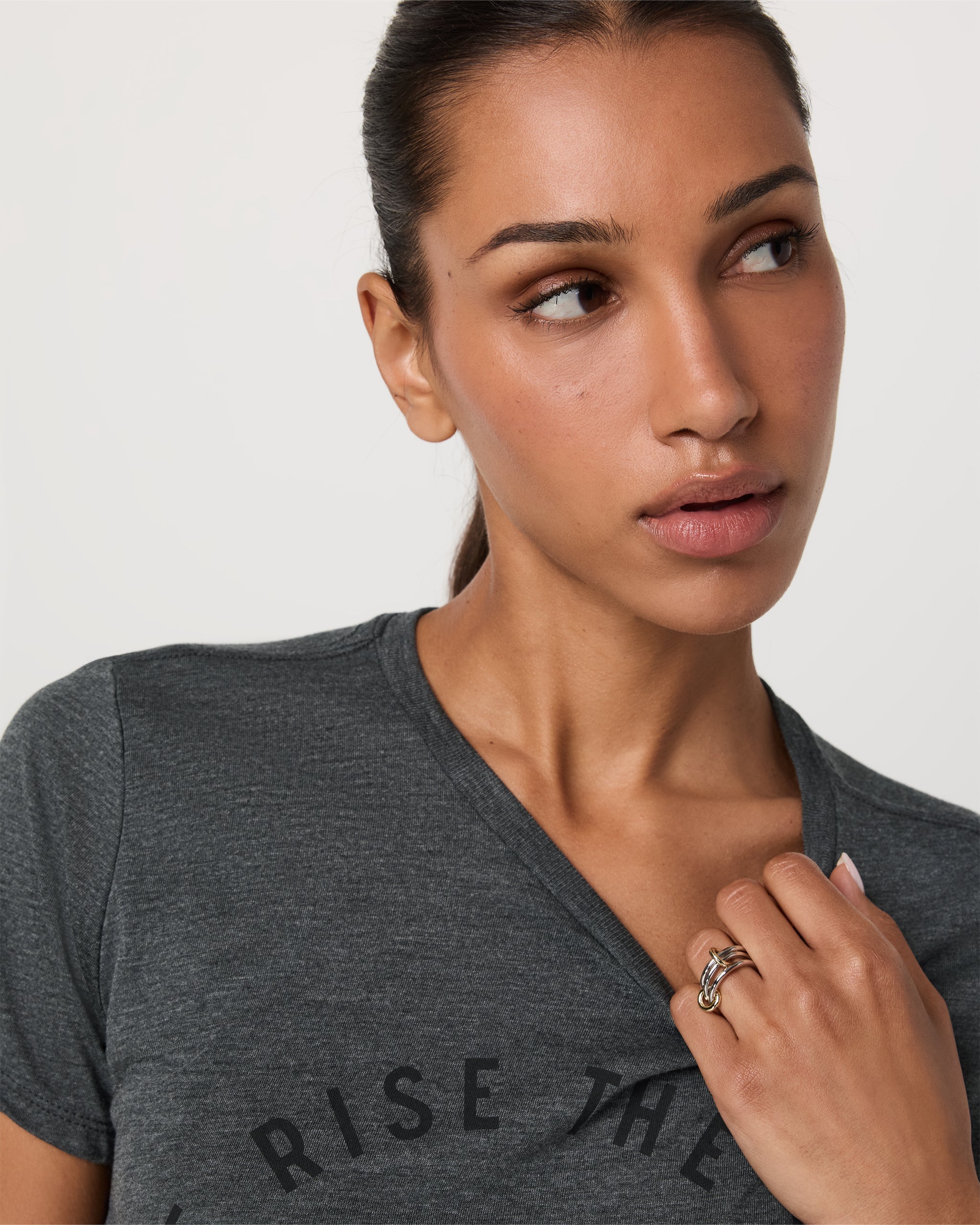The Rise The Shine Tee | Charcoal Heather - Image 4