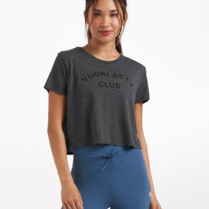 Womens ACTV Club Tee | Charcoal Heather