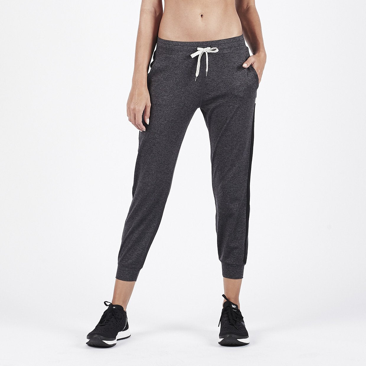 Performance Jogger | Charcoal Heather Stripe - Image 2